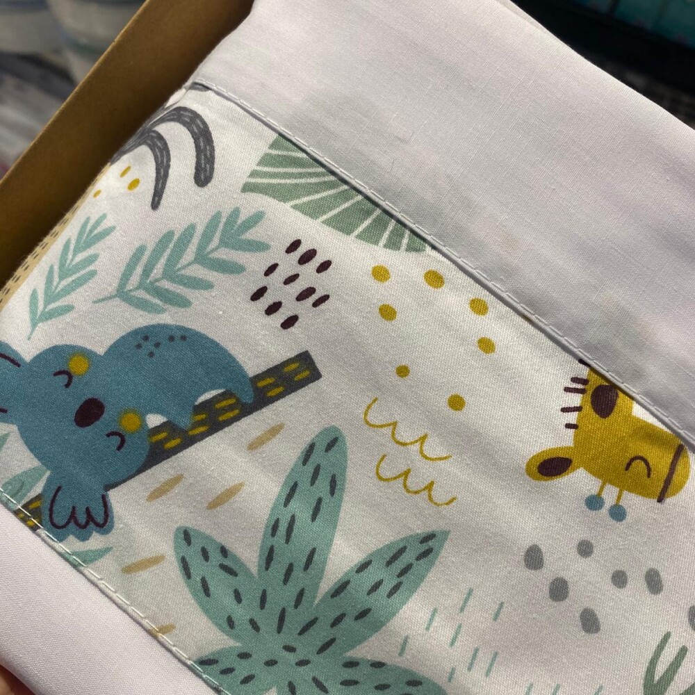 Sábanas practicuna / cuna Little Ones Safari KOALA celeste