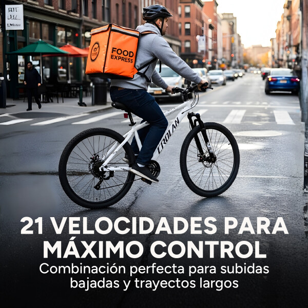 Bicicleta Crolan Montaña Rod 27.5 Freno Disco 21 Vel Shimano Color Blanco