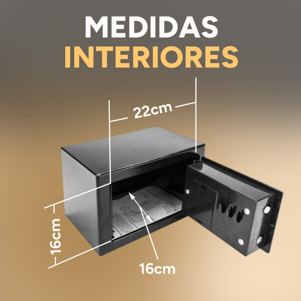 Caja Fuerte Cofre Electronica Digital Llaves Seguridad Color Variante Negro