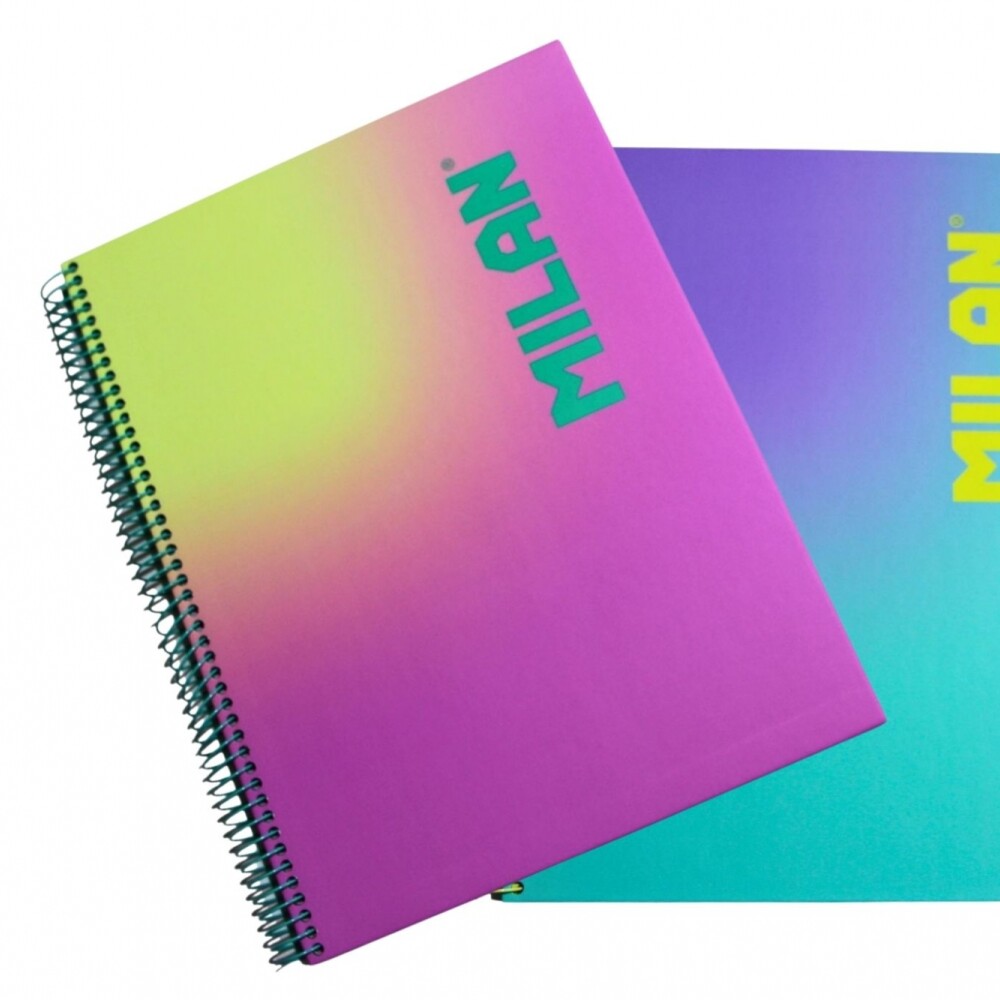 CUADERNO MILAN SUNSET CON ESPIRAL TAMAÑO A4 DE 90 HOJAS RAYADO CUADERNO MILAN SUNSET CON ESPIRAL TAMAÑO A4 DE 90 HOJAS RAYADO