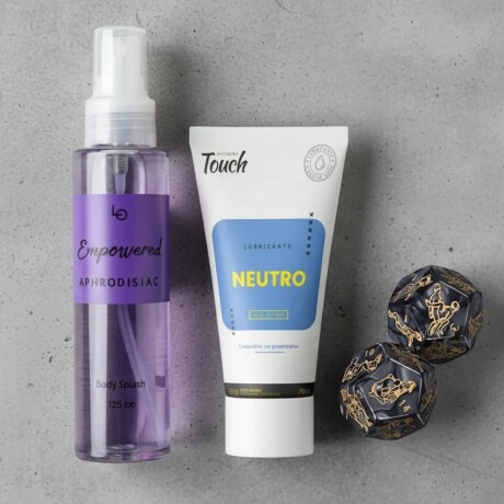 Body Splash Con Feromonas + Gel Intimo + Dados Juegos Body Splash Con Feromonas + Gel Intimo + Dados Juegos
