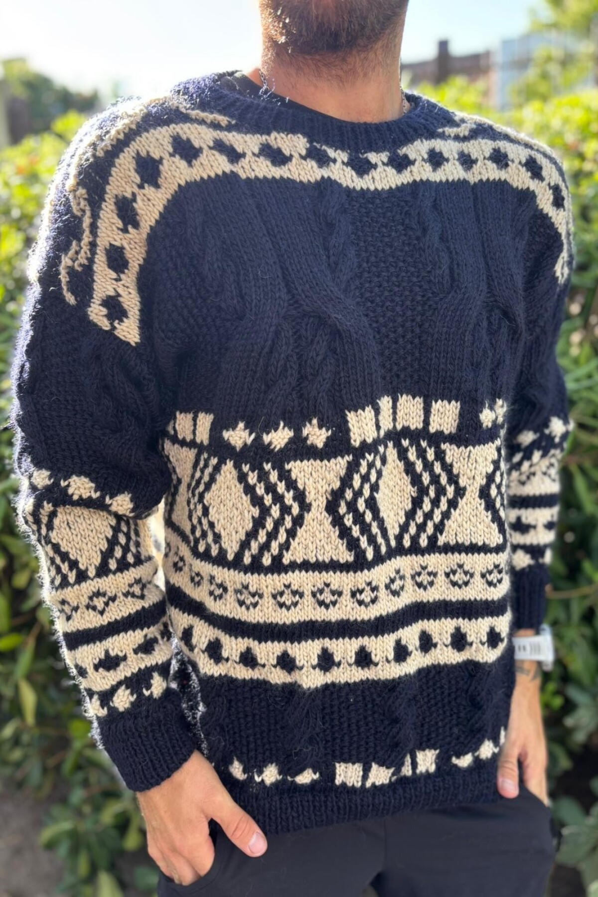 Buzo Islander Men Base Azul Con Crudo