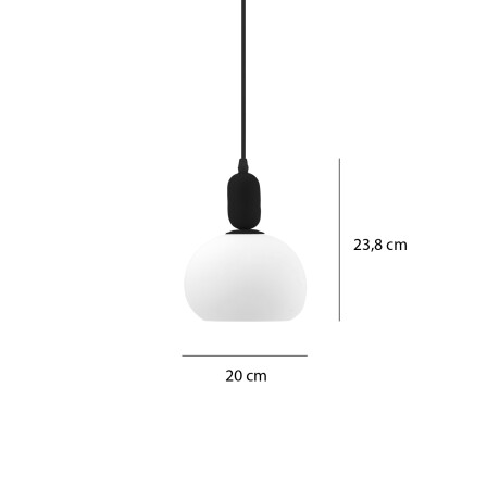 COLGANTE DECORATIVO DALU Luminaria Colgante Dalu Glass Negra ø 20 cm