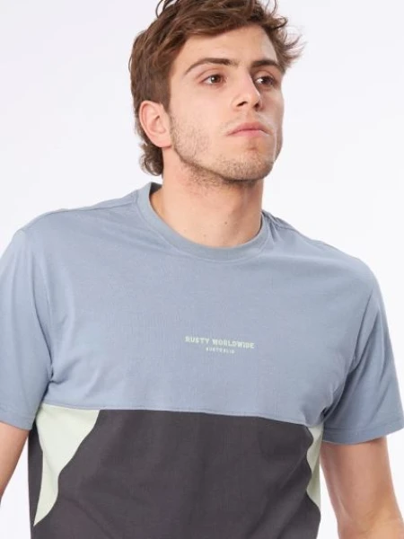 T-SHIRT RUSTY BATO PIED GRIS