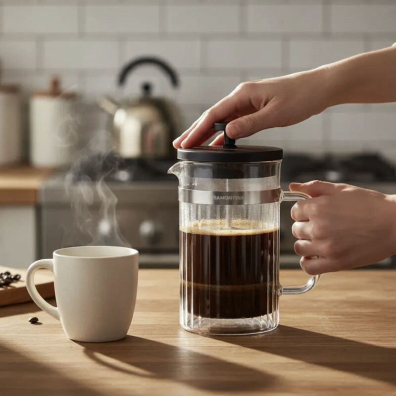 Cafetera Prensa Francesa Tramontina de vidro 1 Litro Cafetera Prensa Francesa Tramontina de vidro 1 Litro