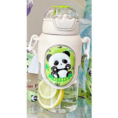 BOTELLA DE AGUA PLÁSTICA CON TAPA ABATIBLE PANDA/BLANCA/650 ML BOTELLA DE AGUA PLÁSTICA CON TAPA ABATIBLE PANDA/BLANCA/650 ML