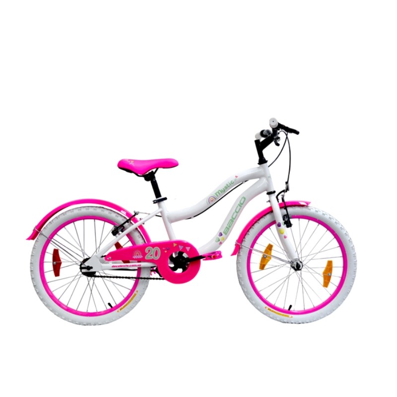 Bicicleta Baccio R.20 Niña Mystic (std) Blanco/fucsia