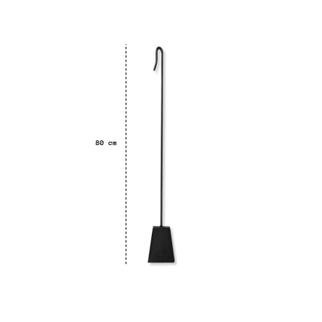 Set Atizador Pala y Soporte de Pared Estufa Asado Parrillero Negro
