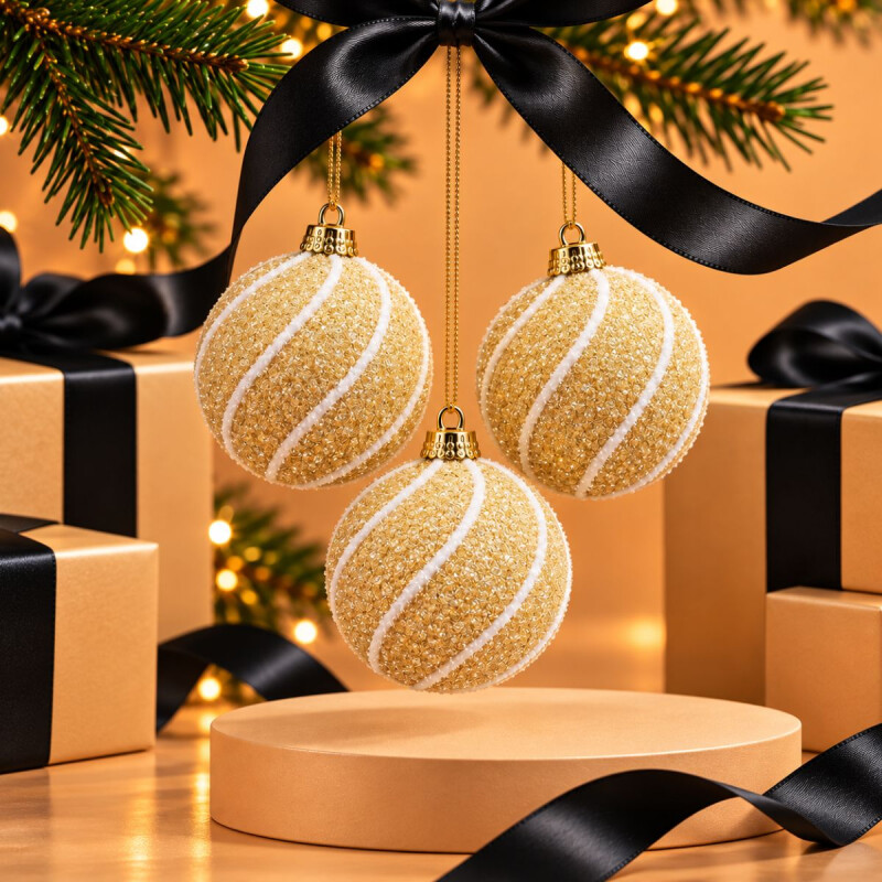 Esferas de Navidad con Brillo x3 Esferas de Navidad con Brillo x3