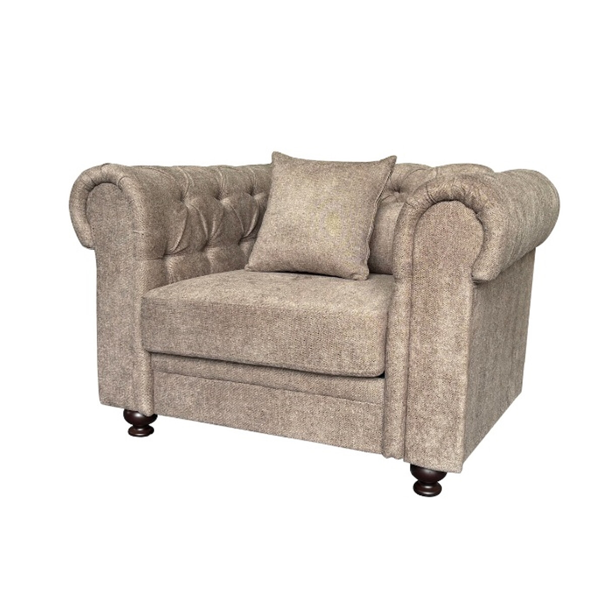 SOFÁ SILLÓN 1 CUERPO - CON ALMOHADÓN - MARRÓN 