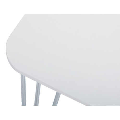 Mesa De Comedor Bannerup 76X120 Blanco/Cromo