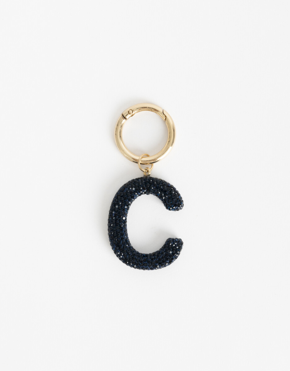 Llavero Y Bag Charm Strass Letra "c" 