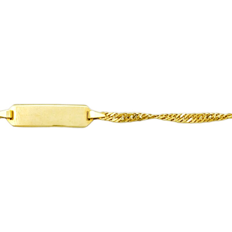 Pulsera Identidad Singapur-Oro bajo-Sin Piedra-PU8018 sinpiedra