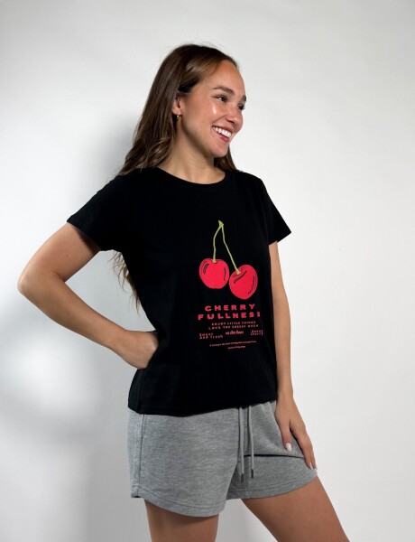 Remera de dama Cande Negro
