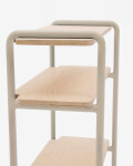 Estantería Tinn de chapa de fresno y estructura de metal beige 70 x 60 cm