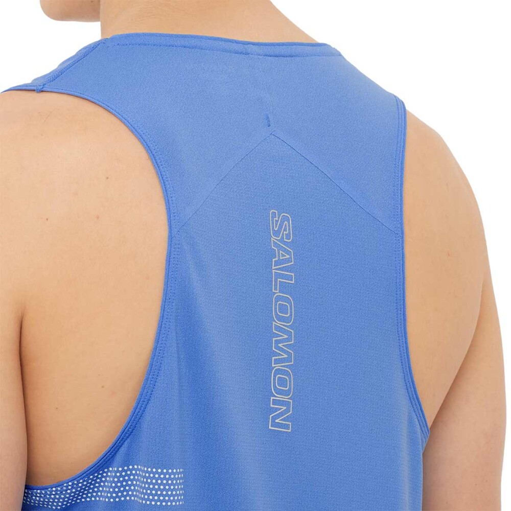 Salomon Musculosa Sense Aero Singlet GFX M para Hombre - Celeste Celeste