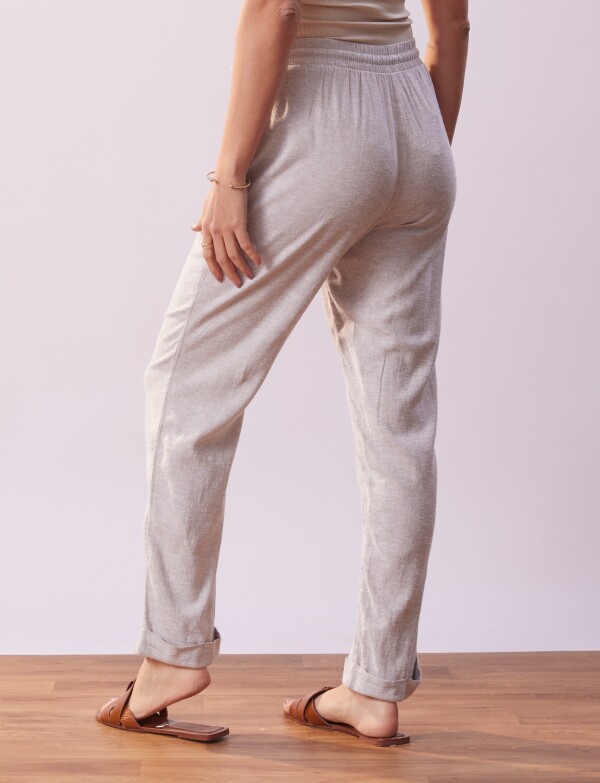 Pantalon Lino GRIS