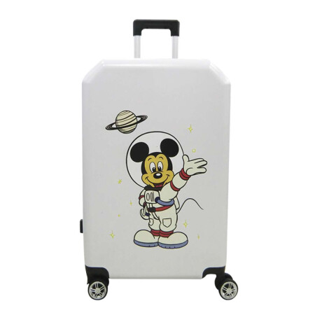 Valija 61 cm con Candado de Seguridad Mickey Blanco