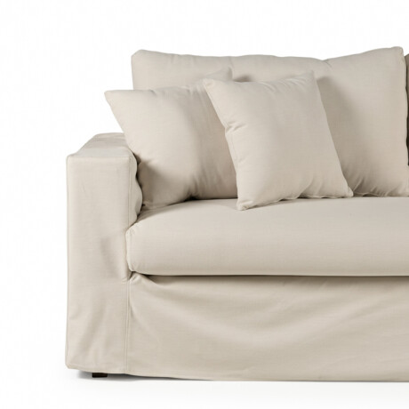 Sofá Moscow con Funda - Tela Rústica - 3 cuerpos TD5260-1635 (Beige)