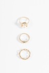 Set anillos perla dorado