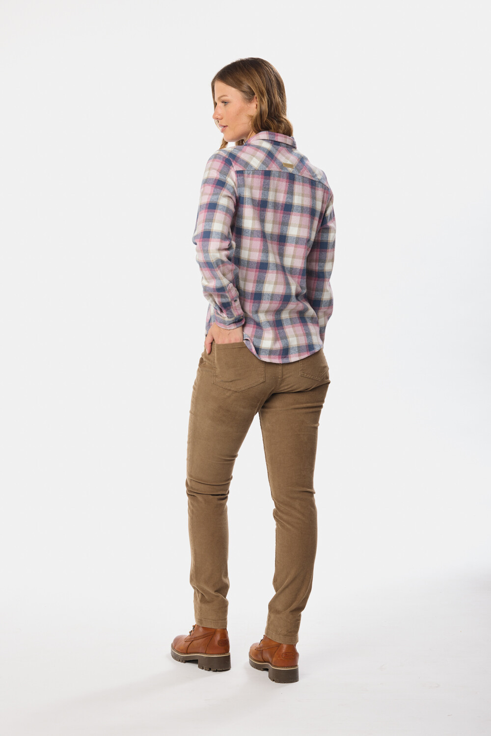 PANTALON DE PANA CON SPANDEX Beige