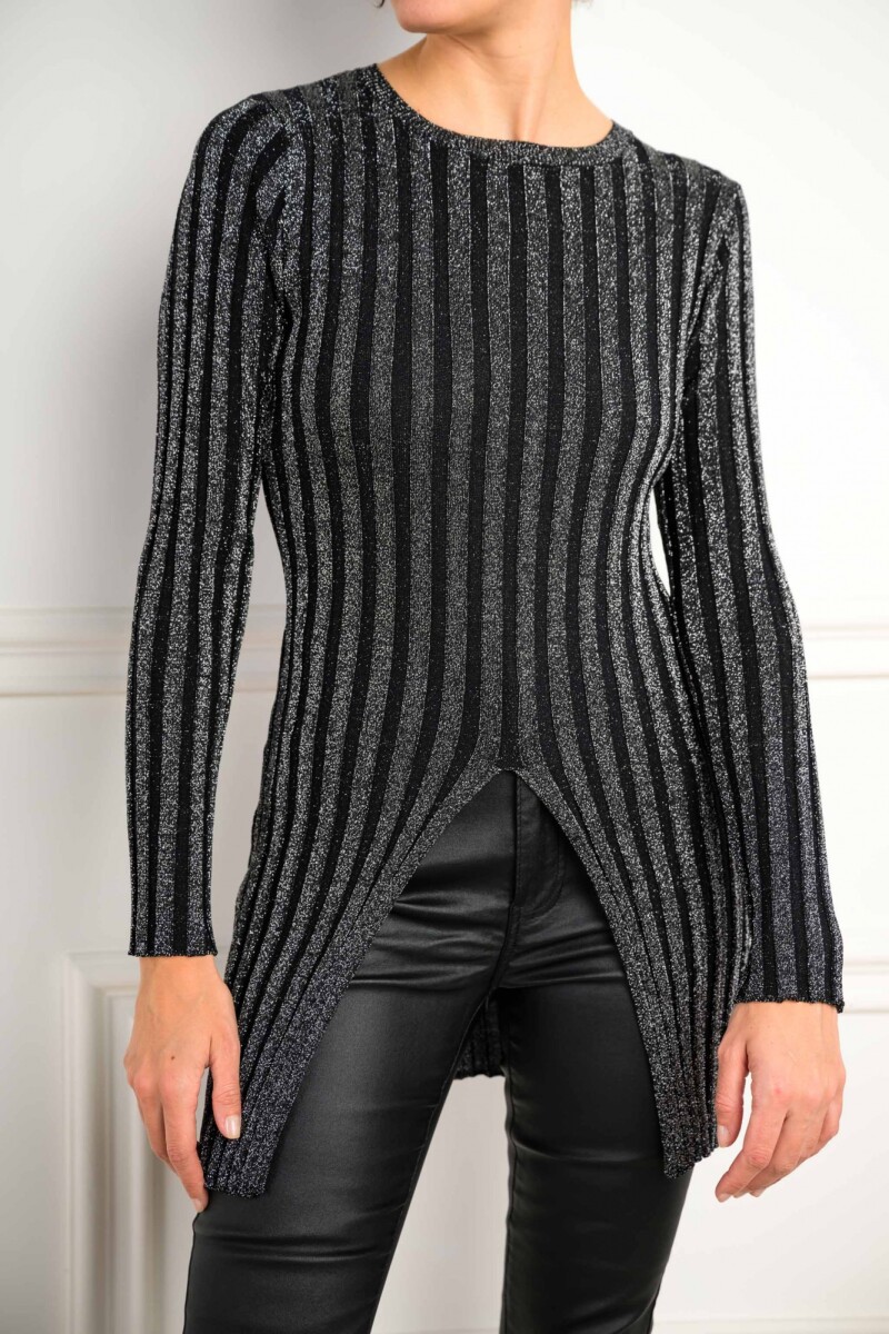 Sweater Tejido Lurex - Negro 
