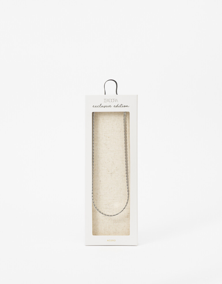 Collares Cortos Metal Collar Corto De Acero - Plateado