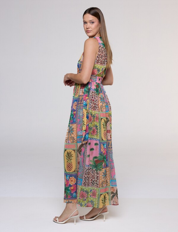 Vestido Maxi Printed MULTI/ROSA