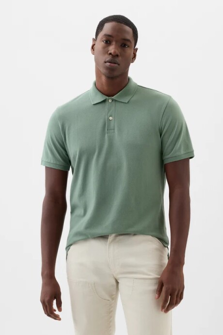 Remera Polo Pique Hombre Laurel Wreath Grn 17-6