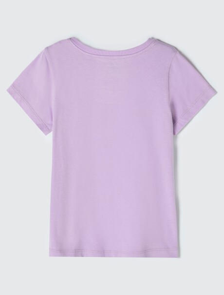 CAMISETA DE NIÑA ESTAMPADA VIOLETA