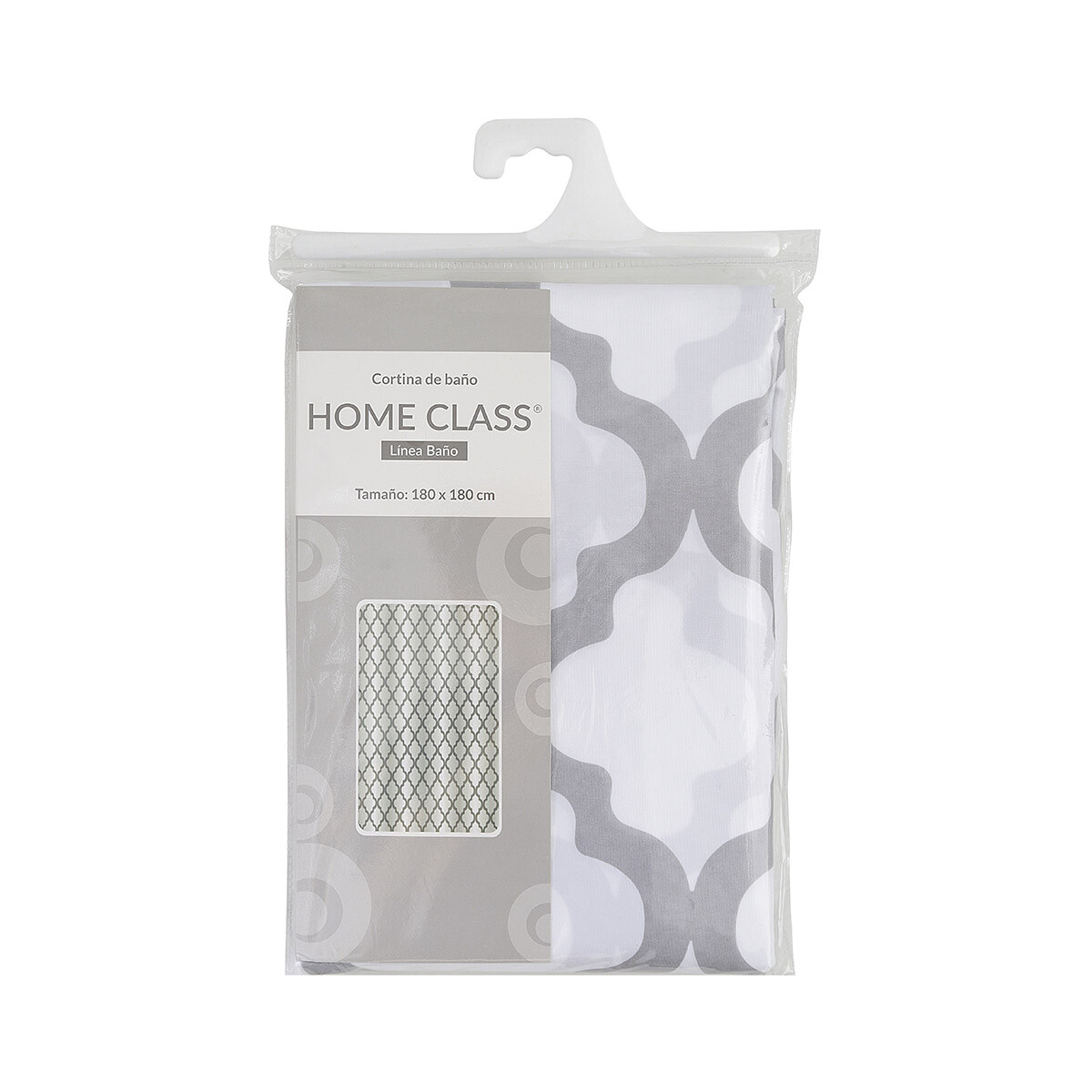 Cortina de Home Class con Argollas 180 x 180 cm - 19702 GEOMETRICO GRIS 