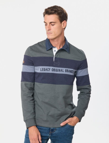 REMERA POLO RAYADA Verde