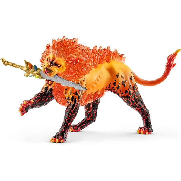 Juguete Set 3 Figuras Batalla Hielo Fuego Schleich Niños Variante Modelo Toro Leon Monstruo