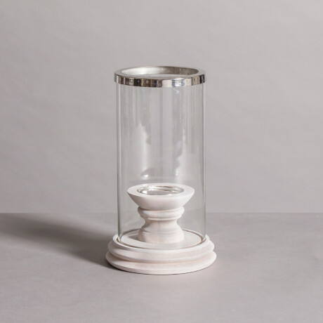 Fanal de vidrio con base en madera Fanal de vidrio con base en madera