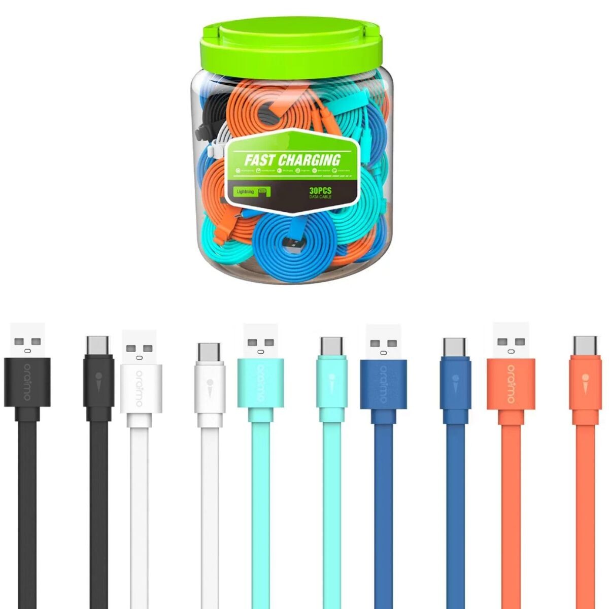 Cable USB C Oraimo 1 unidad varios colores 