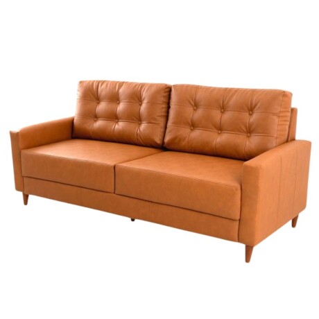 SOFA BROOKLYN 3 CUERPOS - PU LISO CARAMELO SOFA BROOKLYN 3 CUERPOS - PU LISO CARAMELO