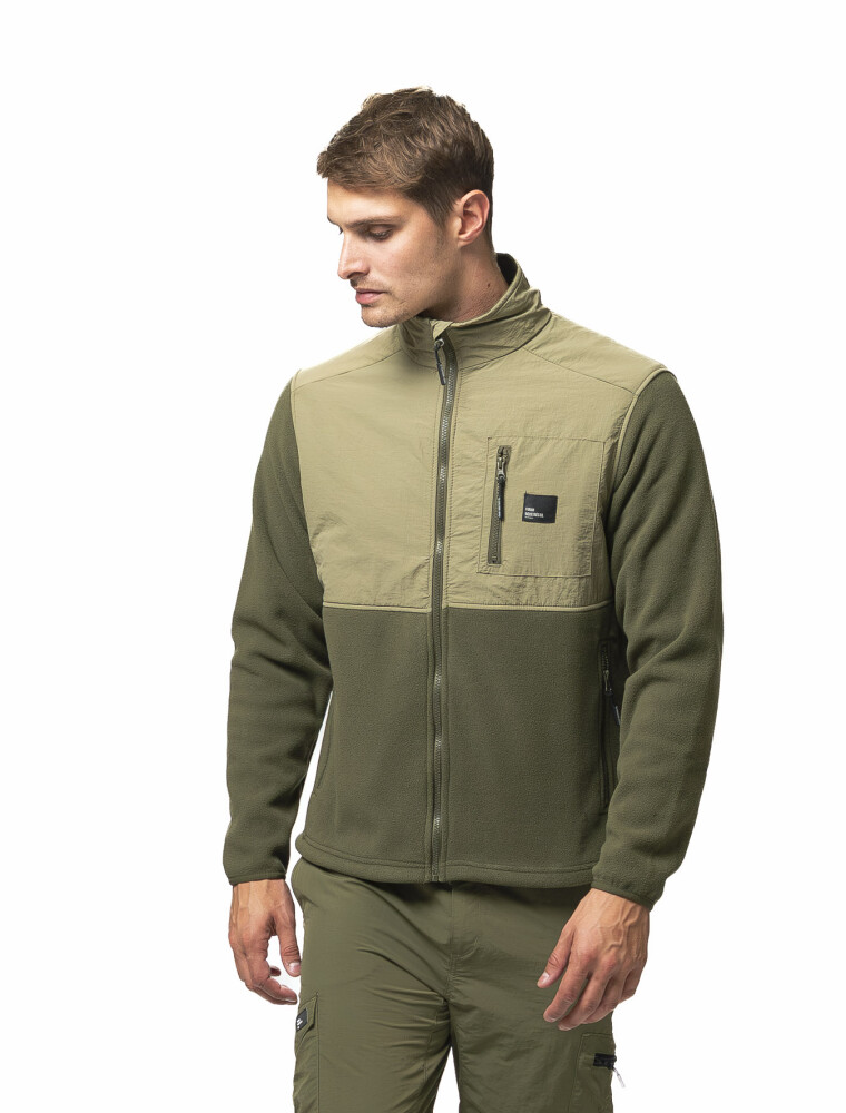 Campera Polar Comb. Forum Columbus Verde/Beige