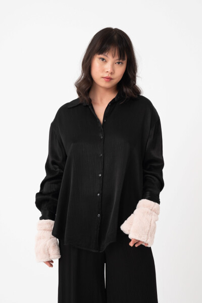 CAMISA ARRUGADA Negro