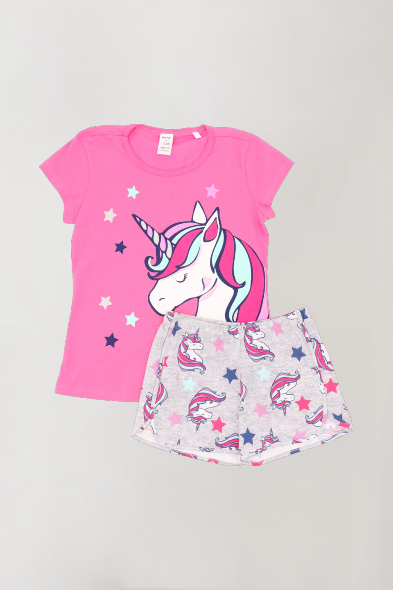 Pijama unicorinio - Rosado 