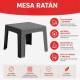 Mesa ratán GRIS