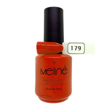Esmalte Color En Gel Semipermanente Meliné Secado Uv 15ml 179 Scarlet Red