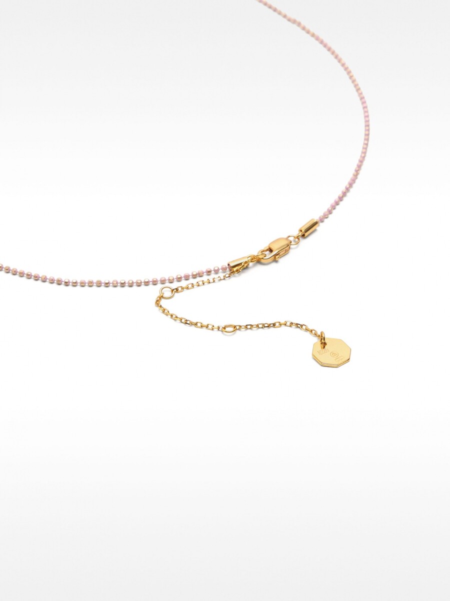 Collar De Trébol Esmaltado - Plata De Ley 925 rosa