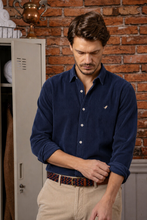 Camisa Pana Slim Navy