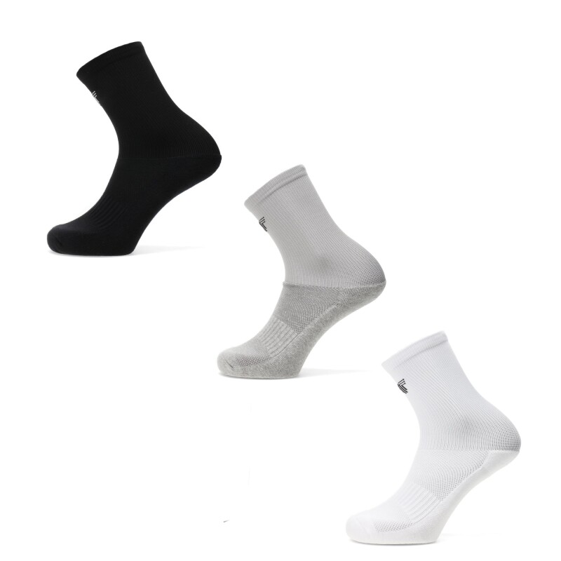 Medias Unisex Tiffosi Caña alta Negro - Blanco - Gris