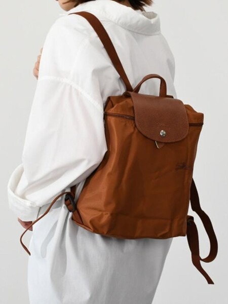 Longchamp - Le Pliage Green M BackPack Marrón