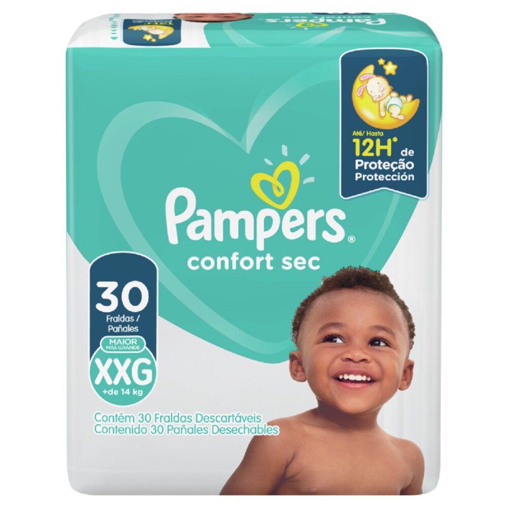 PAMPERS CONFORT SEC VERDE XXGDE PAQ. X 3 única