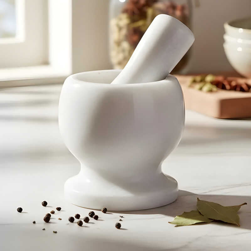 Mortero de marmol BLANCO