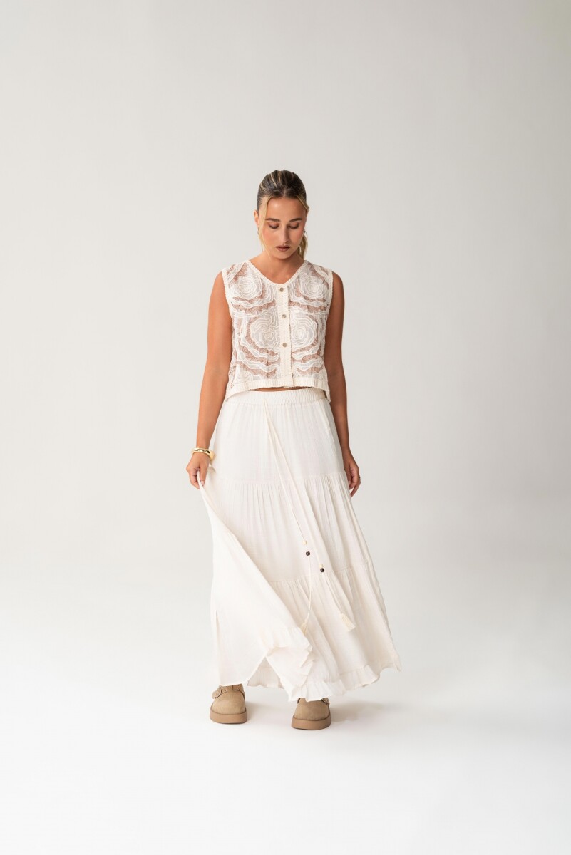 Pollera Cuarzo - Crema 