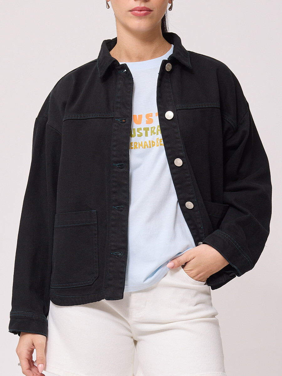 CAMPERA LARAK RUSTY - Negro 