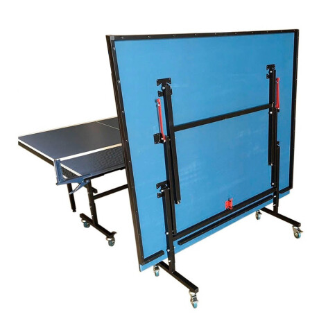 Mesa Ping Pong Profesional 16mm C/ Rueda 7cm Plegable Azul